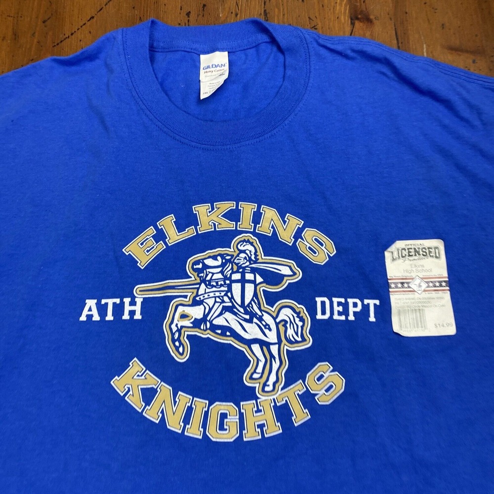 Elkins Knights High School T-Shirt NWT Men's 2XL 100% Cotton Missouri City TX